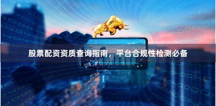 股票配资资质查询指南，平台合规性检测必备